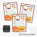Student to teacher gift tag